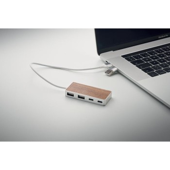 UBAH - Hub USB 4 porte 27,5 cm