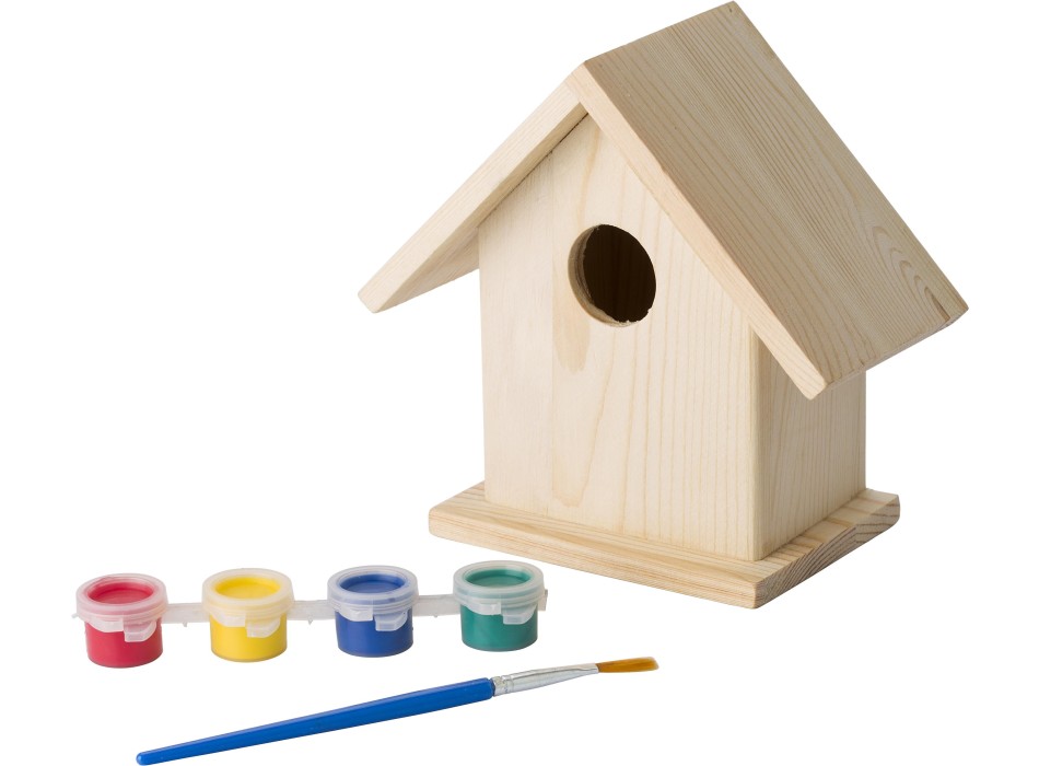 Voliera in legno con set da pittura Wesley
