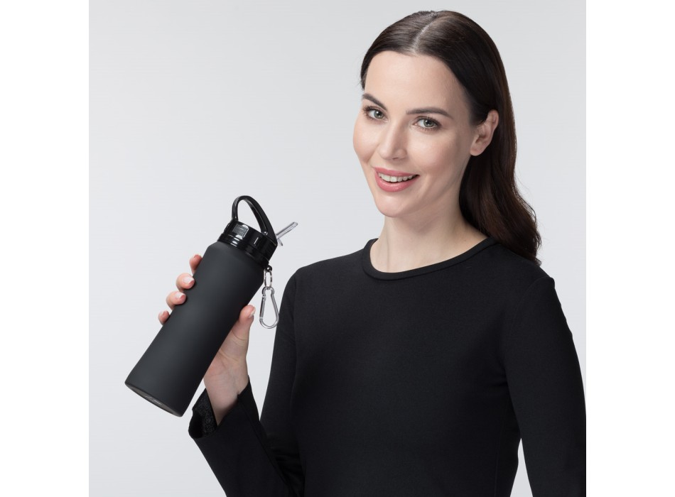 WATER BOTTLE SPORT CON MOSCHETTONE, 700 ml.