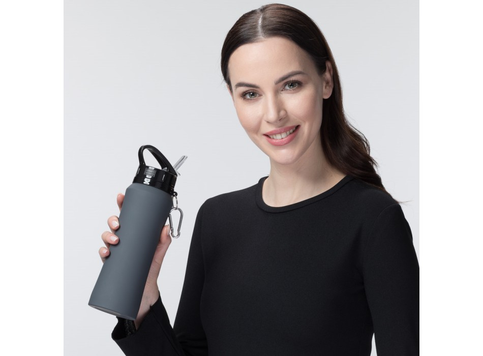 WATER BOTTLE SPORT CON MOSCHETTONE, 700 ml.