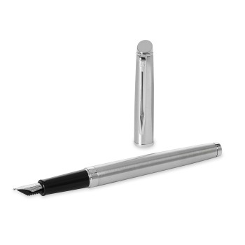 Waterman, penna stilografica Hemisphere in acciaio inox