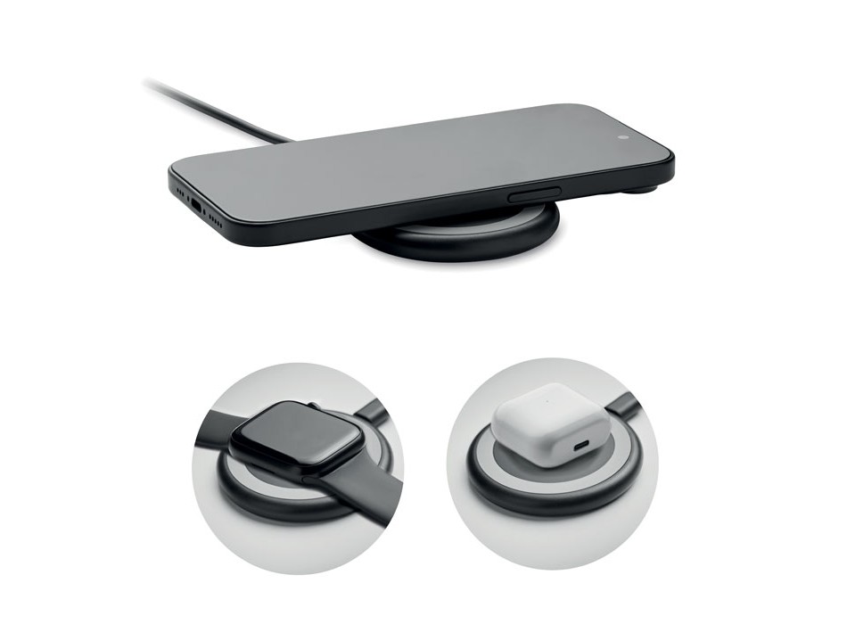 WERLIES - Caricatore wireless 3 in 1 da 15 W