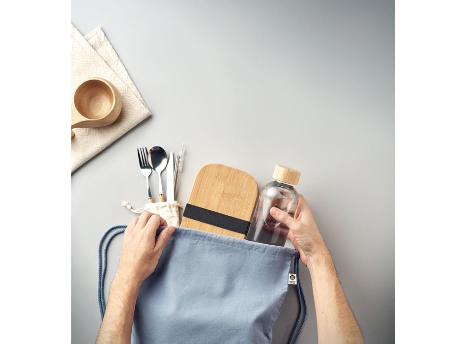 YUKI COLOUR - Borsa con coulisse in cotone organ