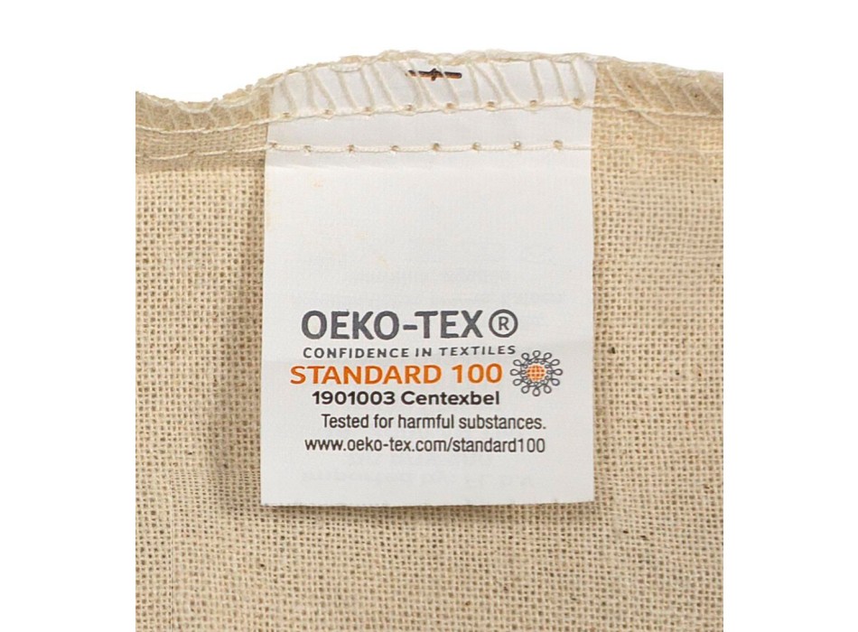 Zaino a sacca con coulisse in cotone Oeko-Tex 150 g/m2 Bridget
