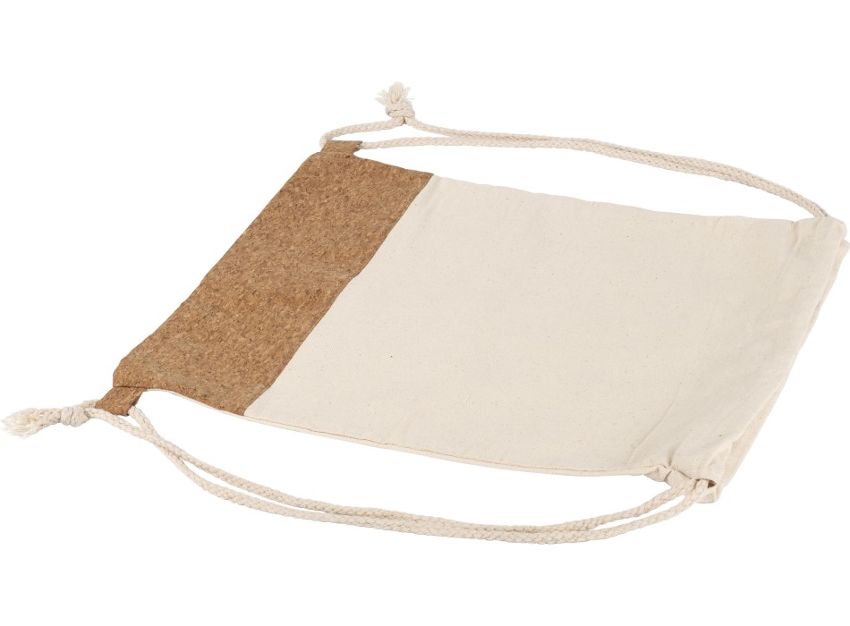 Zaino a sacca in cotone con base in sughero Tianna