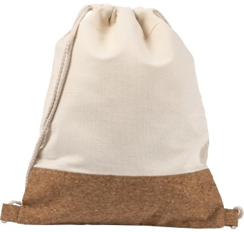 Zaino a sacca in cotone con base in sughero Tianna