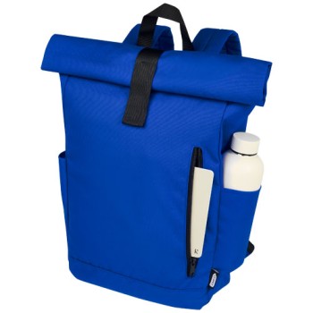 Zaino con chiusura arrotolabile per portatile da 15,6" in PET riciclato certificato GRS Byron 18L