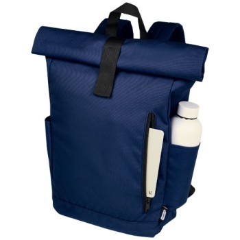 Zaino con chiusura arrotolabile per portatile da 15,6" in PET riciclato certificato GRS Byron 18L