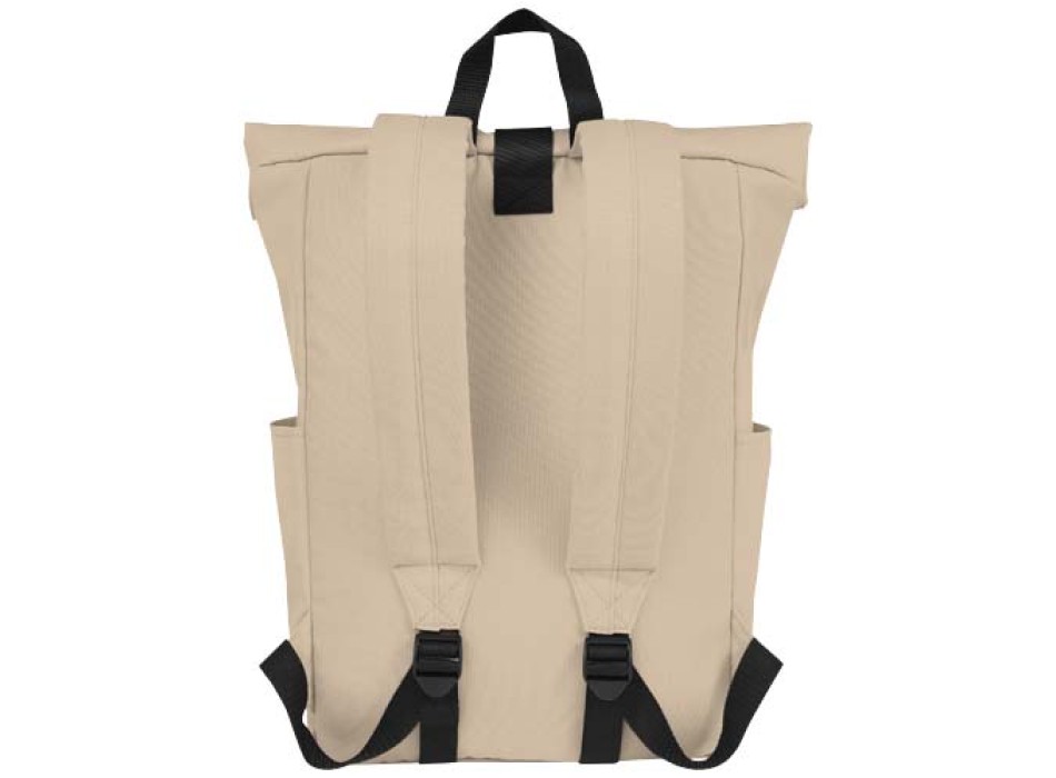 Zaino con chiusura arrotolabile per portatile da 15,6" in PET riciclato certificato GRS Byron 18L