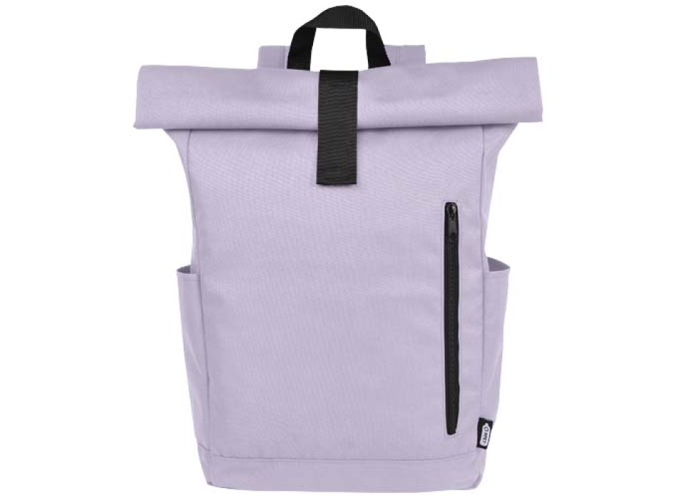 Zaino con chiusura arrotolabile per portatile da 15,6" in PET riciclato certificato GRS Byron 18L