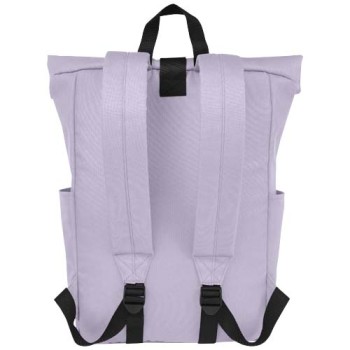 Zaino con chiusura arrotolabile per portatile da 15,6" in PET riciclato certificato GRS Byron 18L