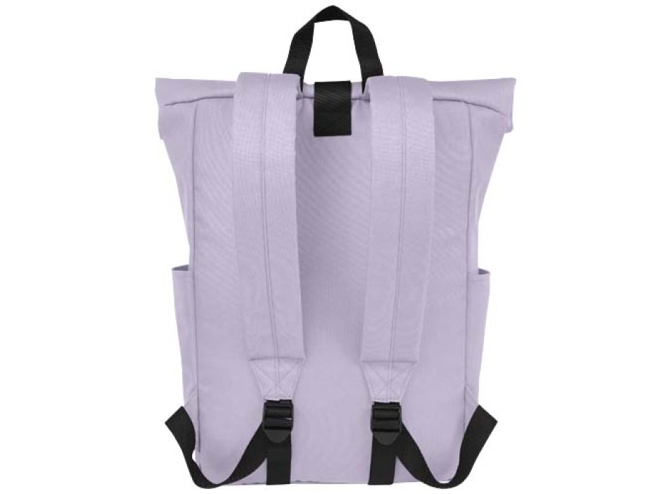 Zaino con chiusura arrotolabile per portatile da 15,6" in PET riciclato certificato GRS Byron 18L