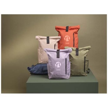 Zaino con chiusura arrotolabile per portatile da 15,6" in PET riciclato certificato GRS Byron 18L
