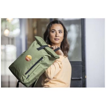 Zaino con chiusura arrotolabile per portatile da 15,6" in PET riciclato certificato GRS Byron 18L