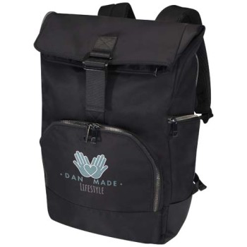 Zaino per portatile da 15,6" in materiale riciclato certificato GRS con chiusura arrotolabile Rhine - 18L