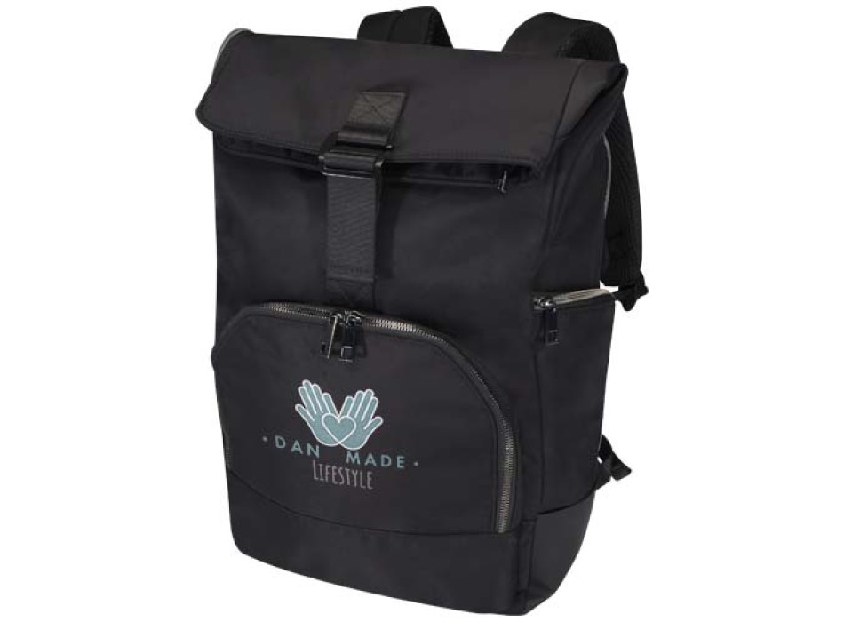 Zaino per portatile da 15,6" in materiale riciclato certificato GRS con chiusura arrotolabile Rhine - 18L