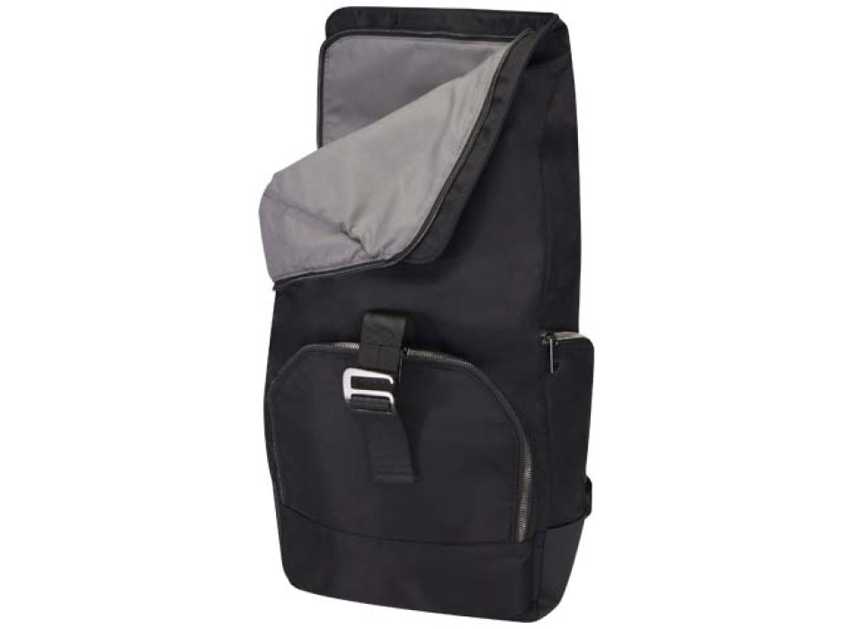 Zaino per portatile da 15,6" in materiale riciclato certificato GRS con chiusura arrotolabile Rhine - 18L