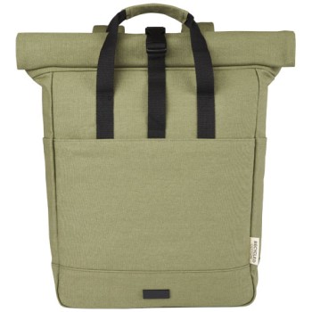 Zaino rolltop per portatile da 15" in canvas riciclato certificato GRS Joey - 15L