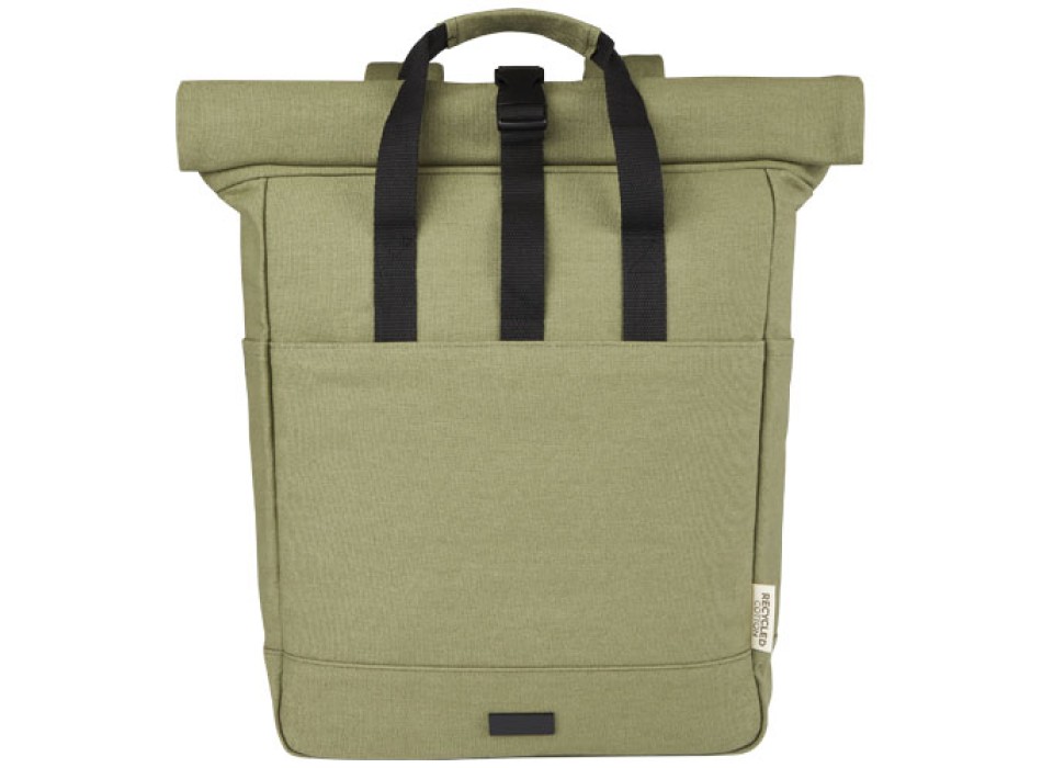 Zaino rolltop per portatile da 15" in canvas riciclato certificato GRS Joey - 15L