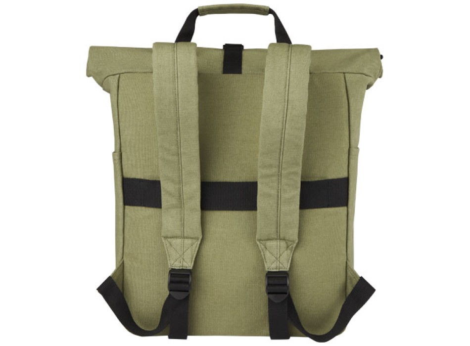 Zaino rolltop per portatile da 15" in canvas riciclato certificato GRS Joey - 15L