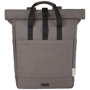 Zaino rolltop per portatile da 15" in canvas riciclato certificato GRS Joey - 15L