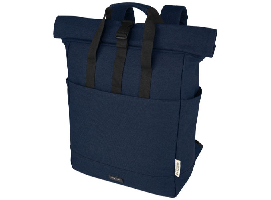 Zaino rolltop per portatile da 15" in canvas riciclato certificato GRS Joey - 15L
