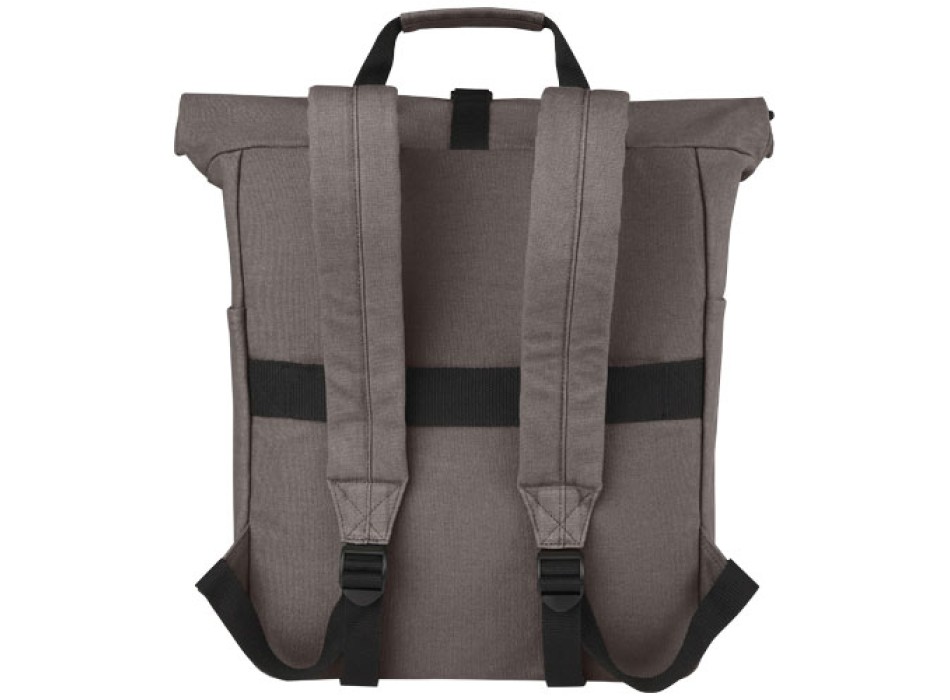 Zaino rolltop per portatile da 15" in canvas riciclato certificato GRS Joey - 15L