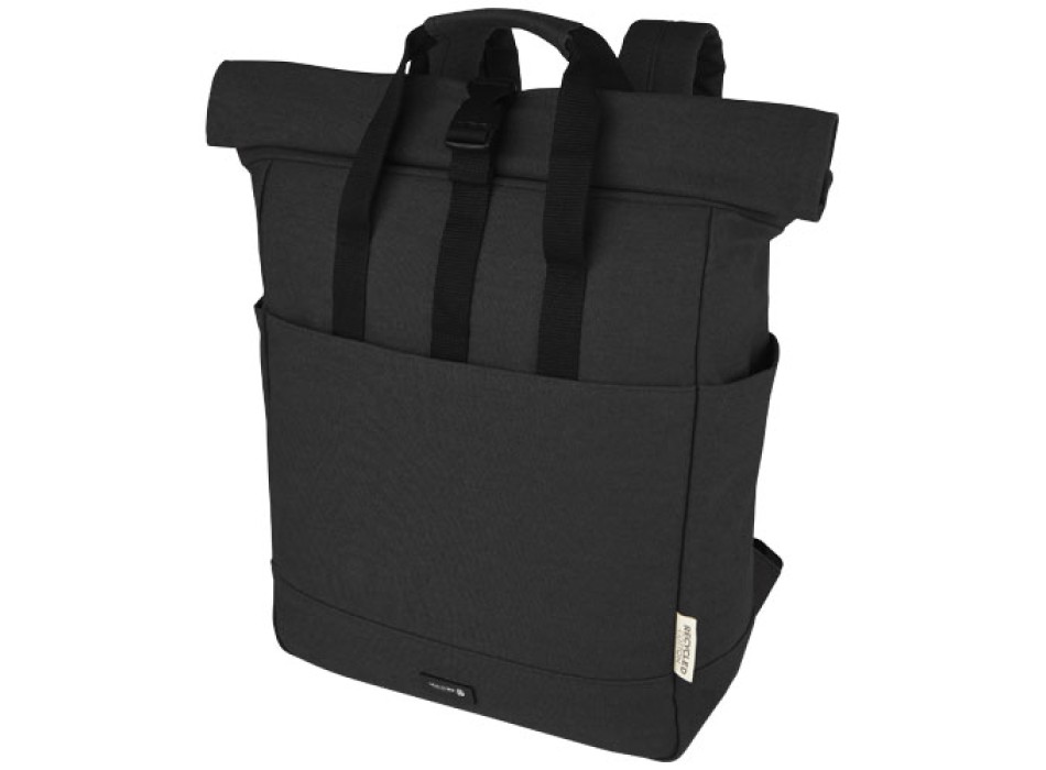 Zaino rolltop per portatile da 15" in canvas riciclato certificato GRS Joey - 15L