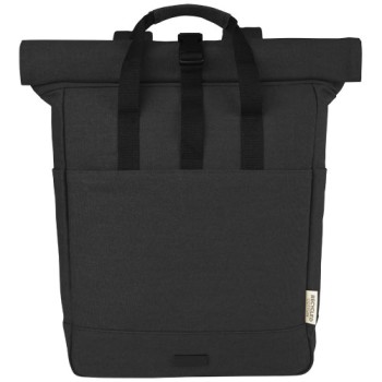 Zaino rolltop per portatile da 15" in canvas riciclato certificato GRS Joey - 15L
