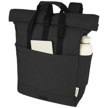 Zaino rolltop per portatile da 15" in canvas riciclato certificato GRS Joey - 15L