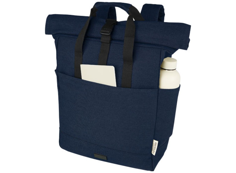 Zaino rolltop per portatile da 15" in canvas riciclato certificato GRS Joey - 15L