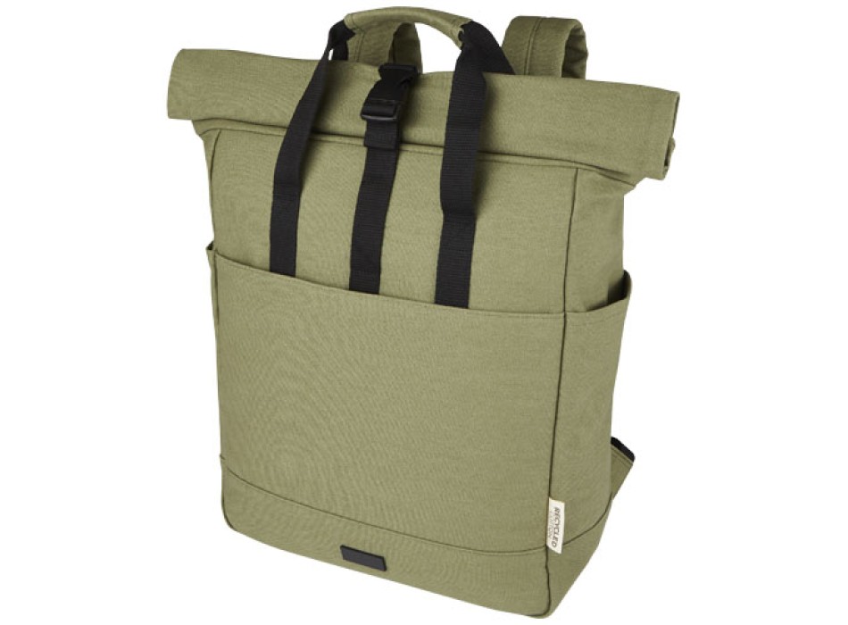 Zaino rolltop per portatile da 15" in canvas riciclato certificato GRS Joey - 15L