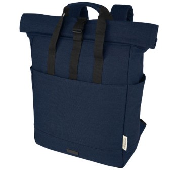 Zaino rolltop per portatile da 15" in canvas riciclato certificato GRS Joey - 15L