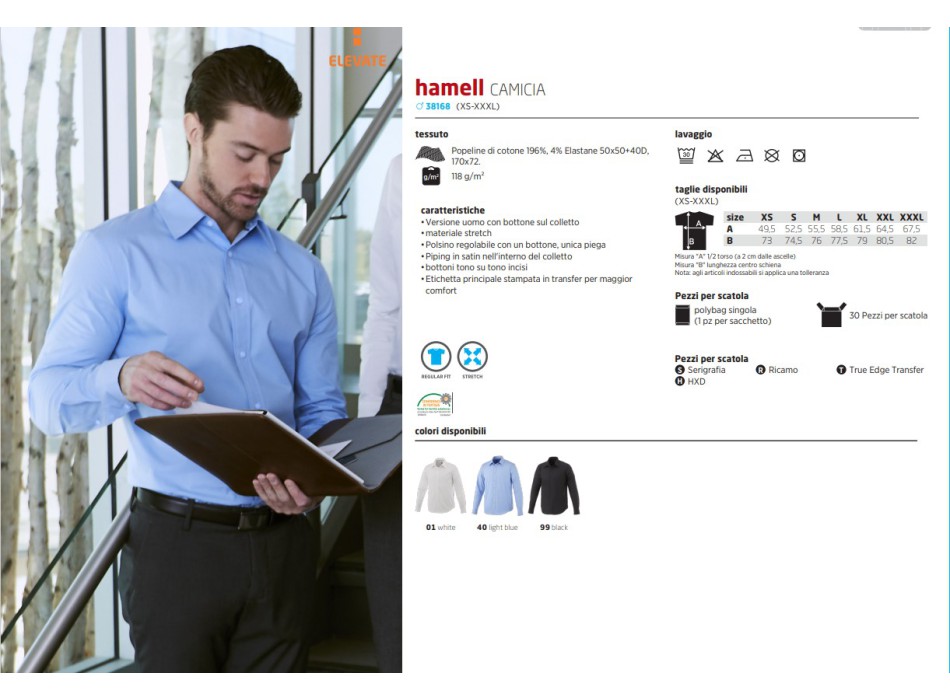 Hamell Men's Long Sleeve Stretch Shirt