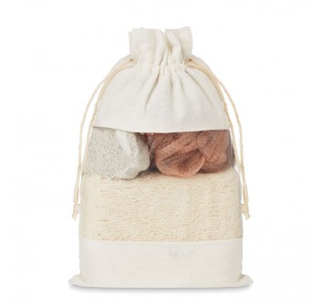 CUIDA SET - Cotton pouch bathroom set