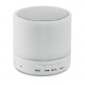 ROUND WHITE - Wireless speaker with LED