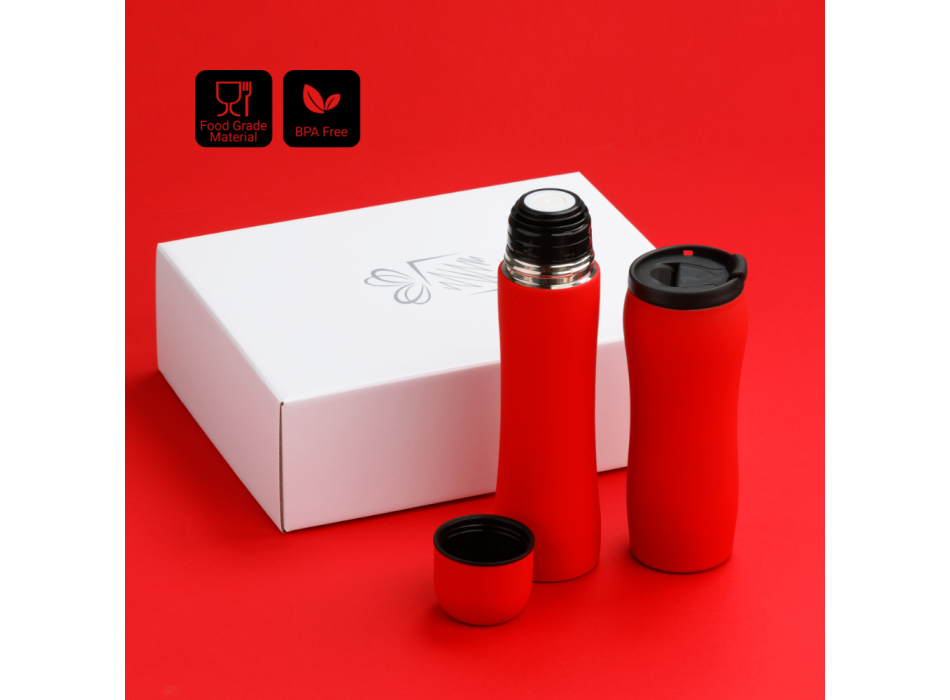SET TERMICO: THERMAL MUG 450 ml & THERMOS 500 ml
