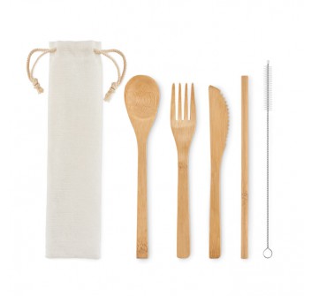SETSTRAW - Bamboo cutlery set
