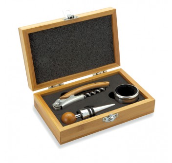 SONOMA - Wine set with bamboo box