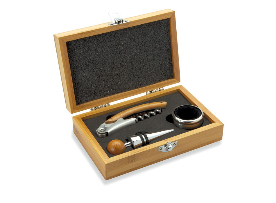 SONOMA - Wine set with bamboo box