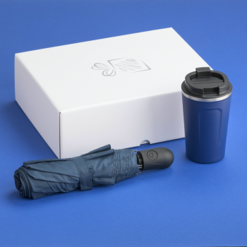 TRAVELLER SET: THERMAL MUG 350 ml & AUTOMATIC UMBRELLA