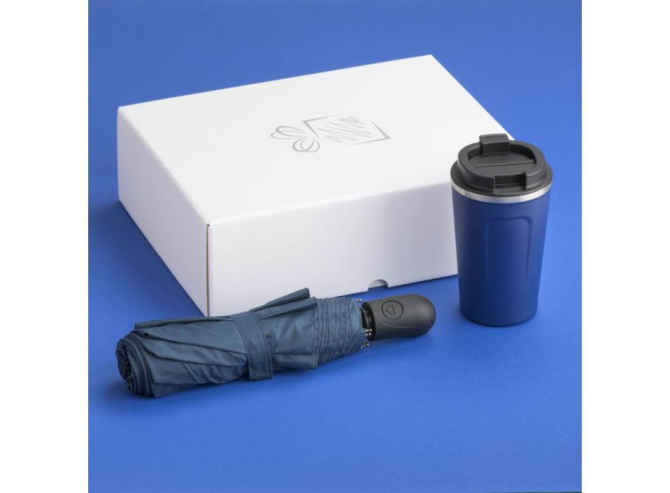 TRAVELLER SET: THERMAL MUG 350 ml & AUTOMATIC UMBRELLA